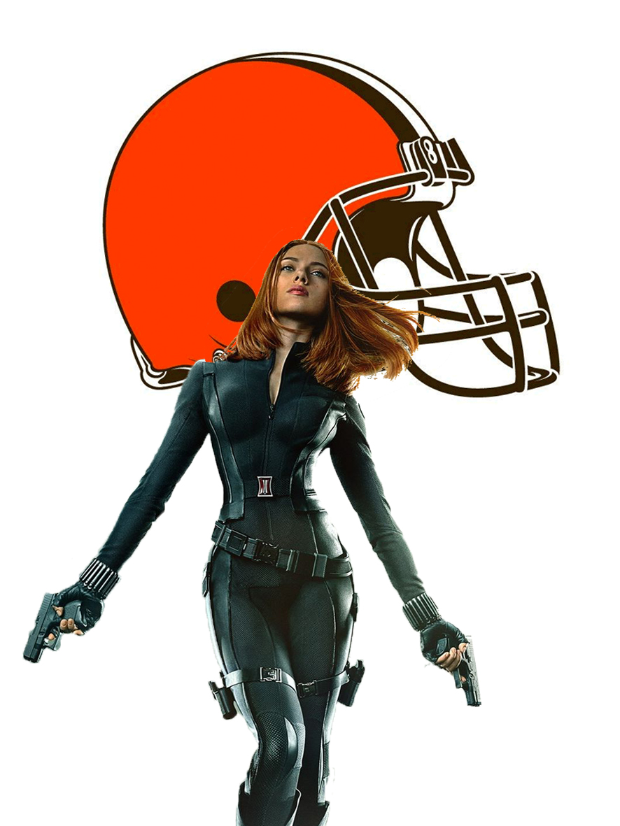 Cleveland Browns Black Widow Logo vinyl decal